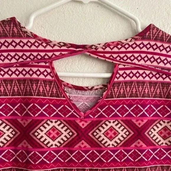 🆕Girls Back Cut Out Skater Pink Dress 14🆕 - Picture 3 of 7